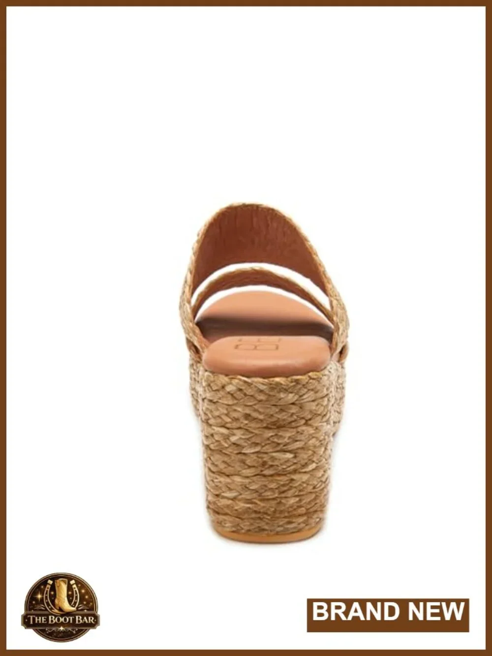 Woven Wedge Platform Sandals with Raffia Upper and Padded Footbed